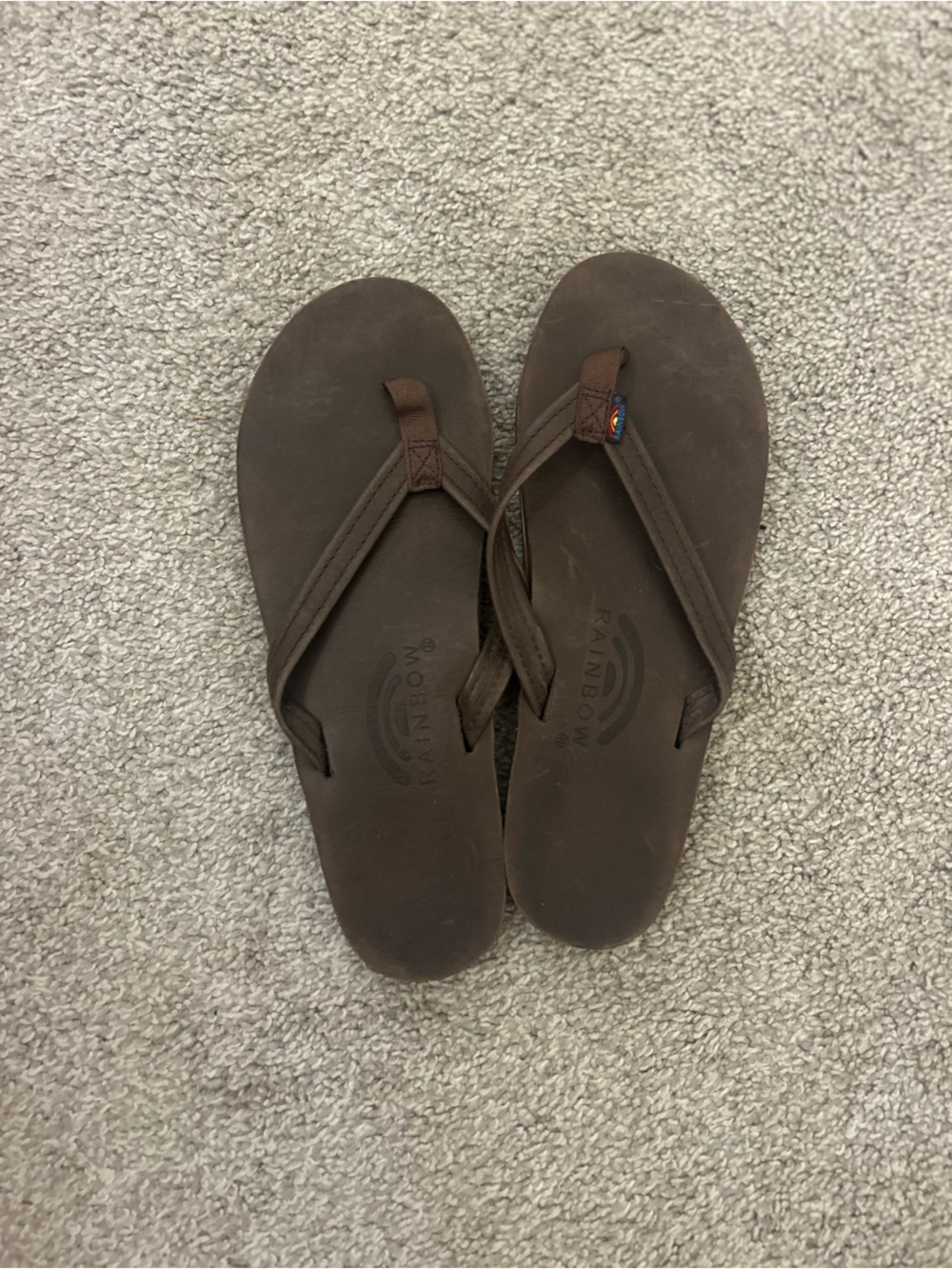 Women’s Rainbow Flip flops Dark Brown